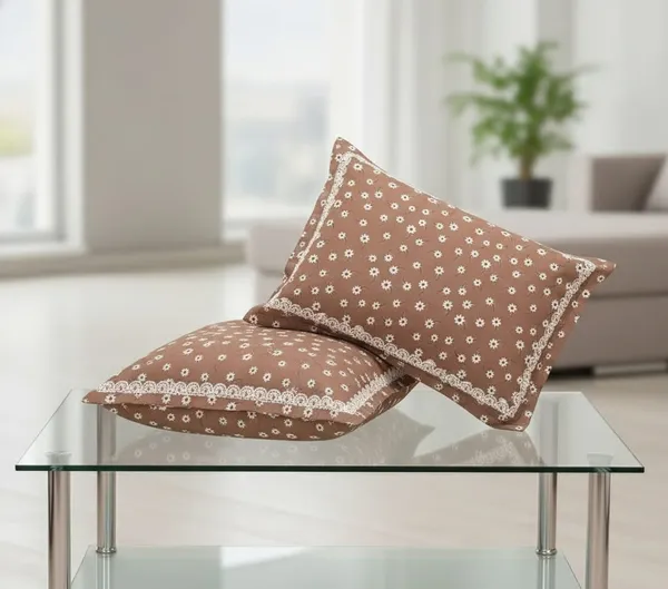 Exquisite_Brown_And_Cream_Premium_Twill_Cotton_Double_Bedsheet_With_Two_Pillow_Covers