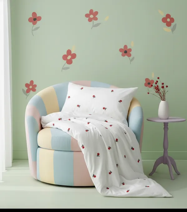 Exquisite_embroidered_cotton_bedsheet_with_red_flowers_on_white_in_premium_cotton_bedsheet_along_with_two_pillow_covers