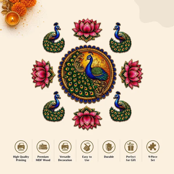 Premium_MDF_Cutout_Rangoli_for_Diwali_-_Peacock_Lotus