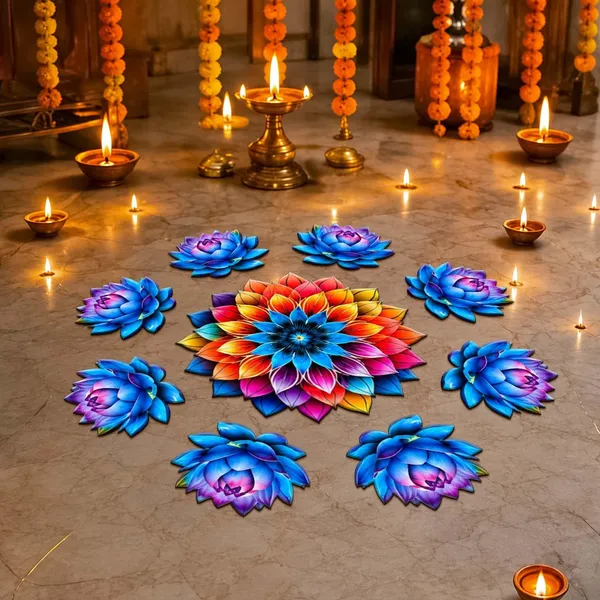 Premium_MDF_Cutout_Rangoli_for_Diwali_-_Blue_Flower