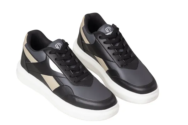 Black_Pu_And_Leather_Shoes_For_Men