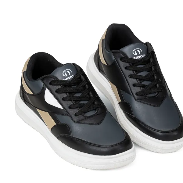 Black_Pu_And_Leather_Shoes_For_Men