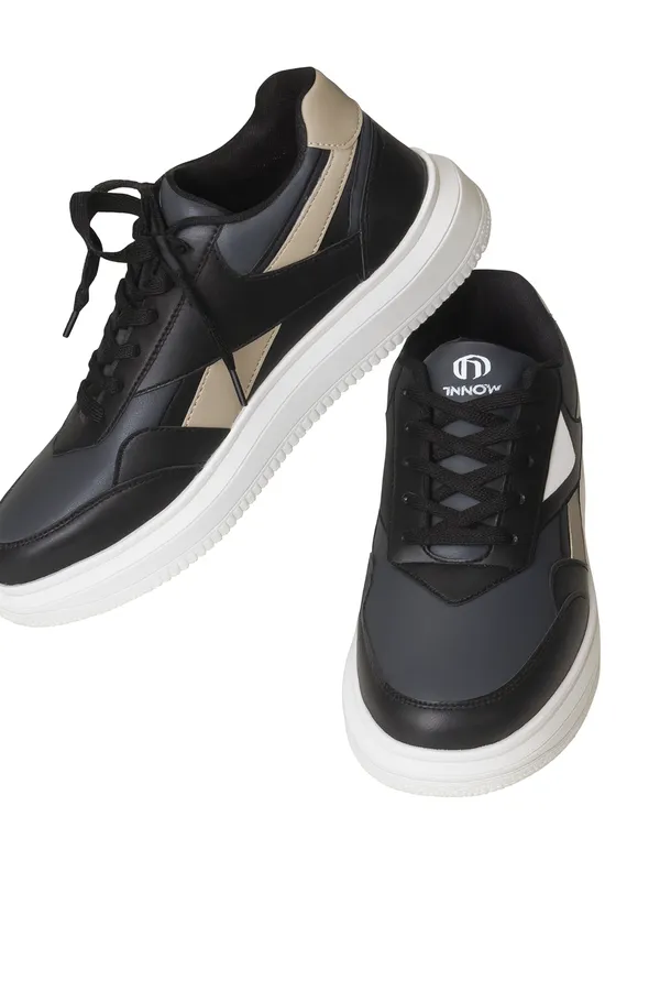Black_Pu_And_Leather_Shoes_For_Men
