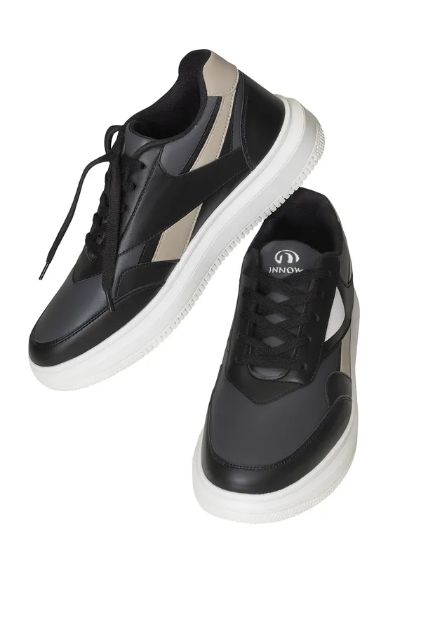 Black_Pu_And_Leather_Shoes_For_Men