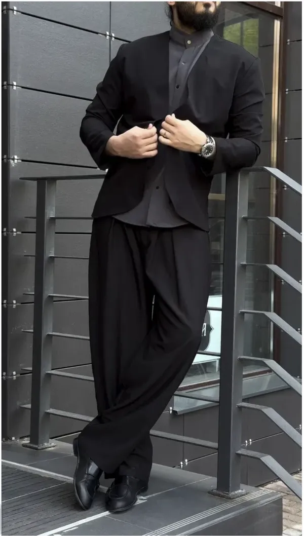 Black_Cotton_Blazer_For_Men