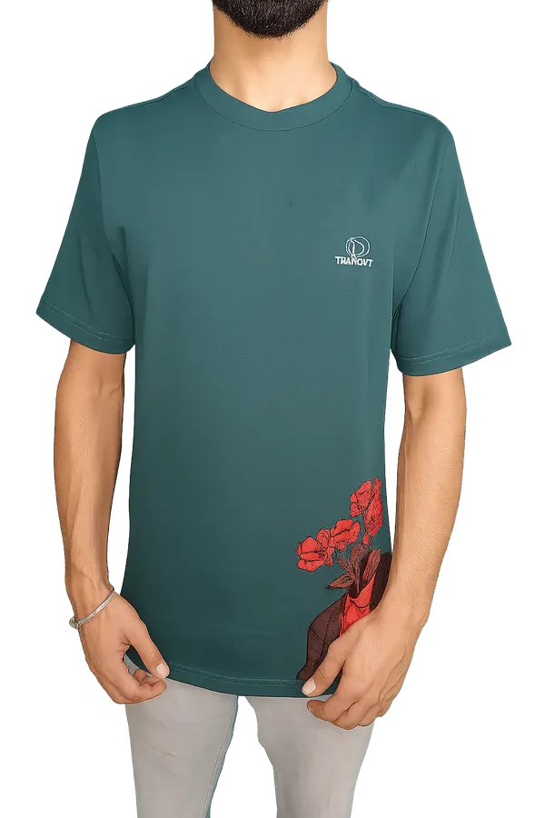 Green_Cotton_T-Shirt_For_Men