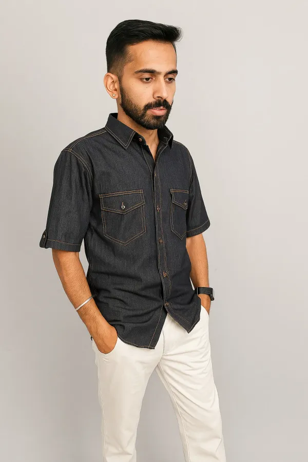 Black_Denim_Shirt_For_Men