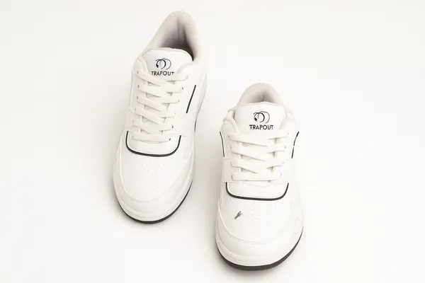 White_Pu_And_Leather_Shoes_For_Men