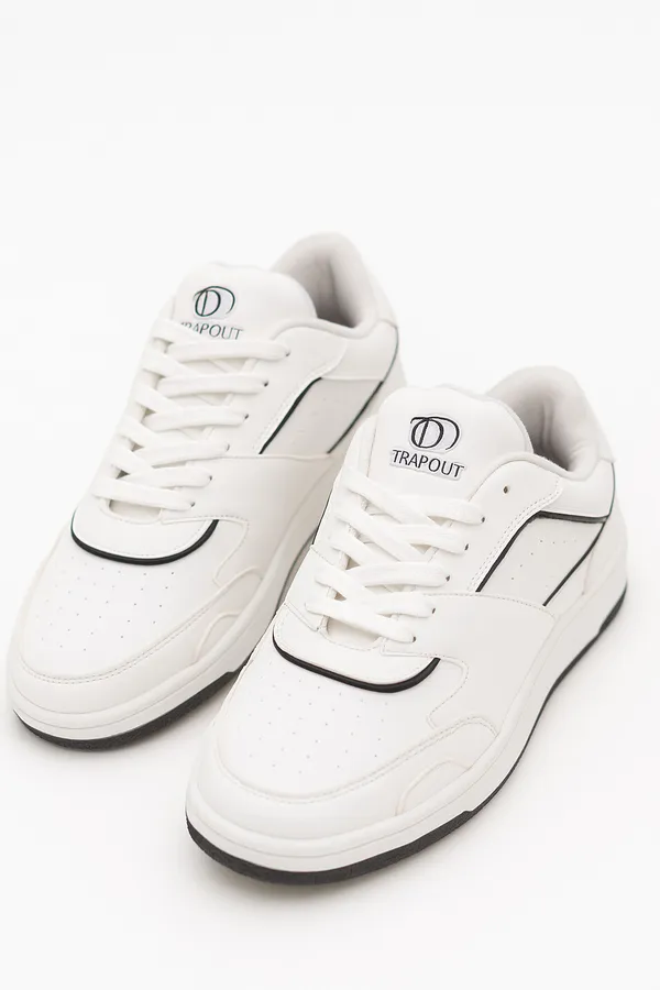 White_Pu_And_Leather_Shoes_For_Men