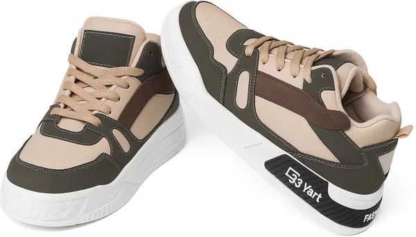 Green_Synthetic_And_Mesh_And_Suede_Shoes_For_Men