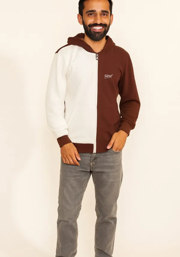 White_And_Brown_Cotton_Hoodie_For_Men
