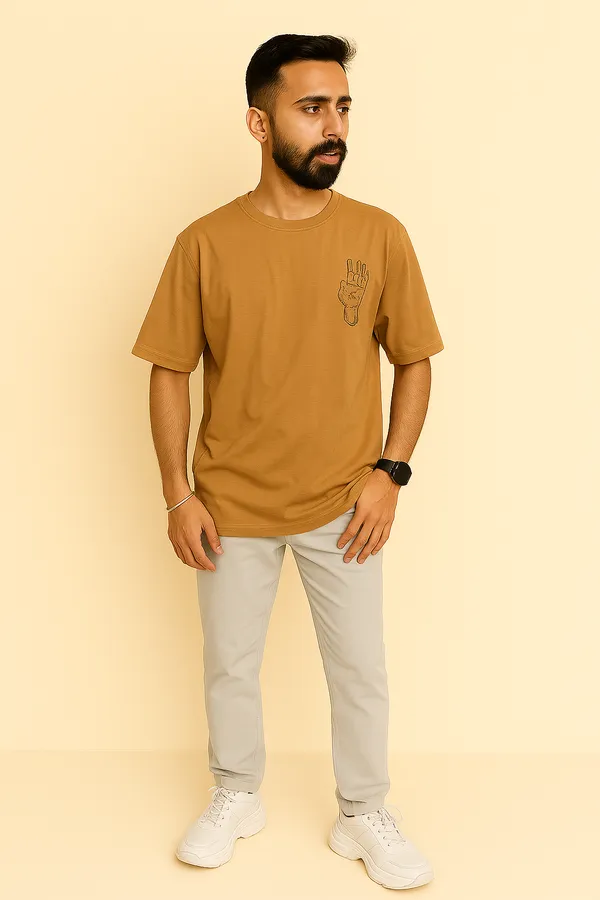 Yellow_Cotton_T-Shirt_For_Men