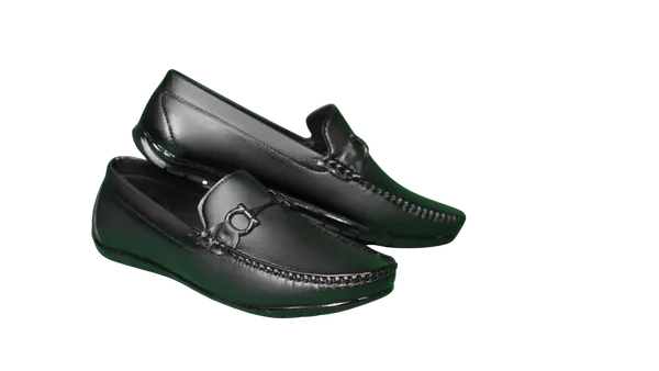 Black_Pu_And_Leather_Shoes_For_Men