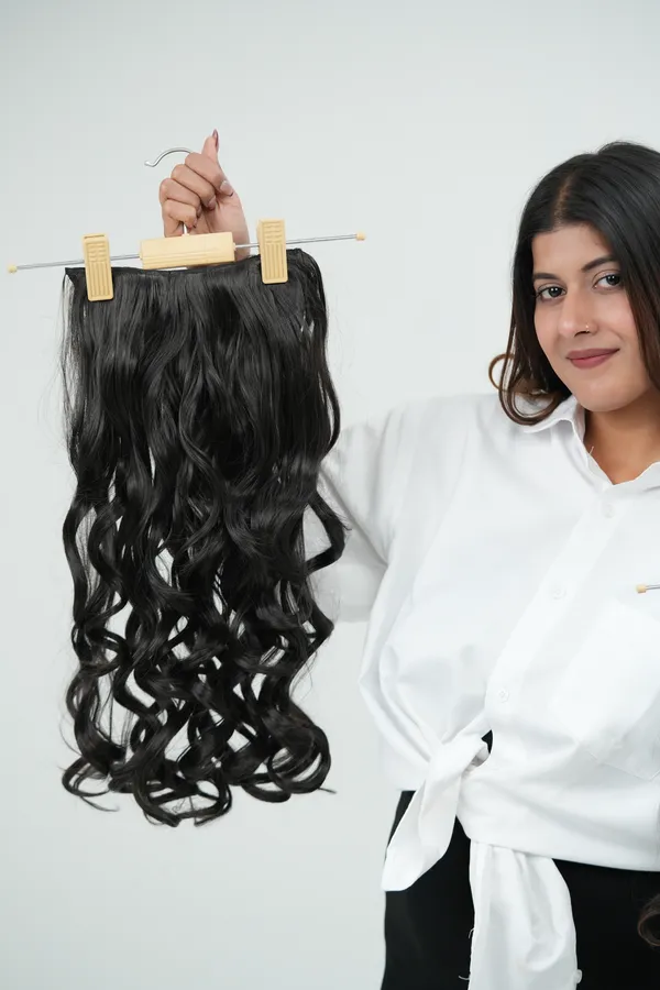 Dark_Brown_Synthetic_Hair_Extension_For_Women