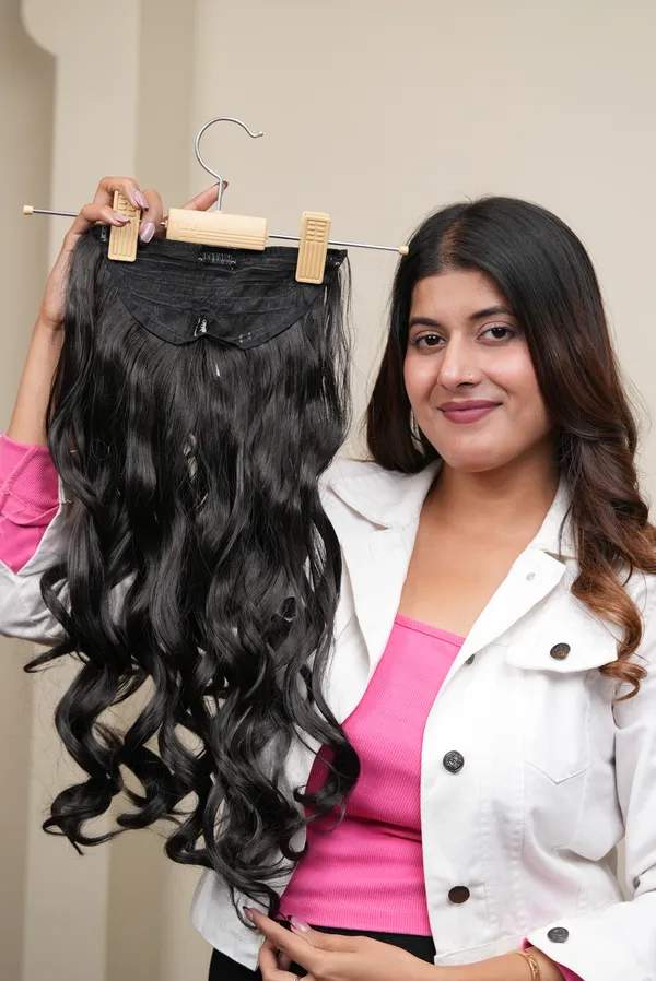 Dark_Brown_Synthetic_Hair_Extension_For_Women