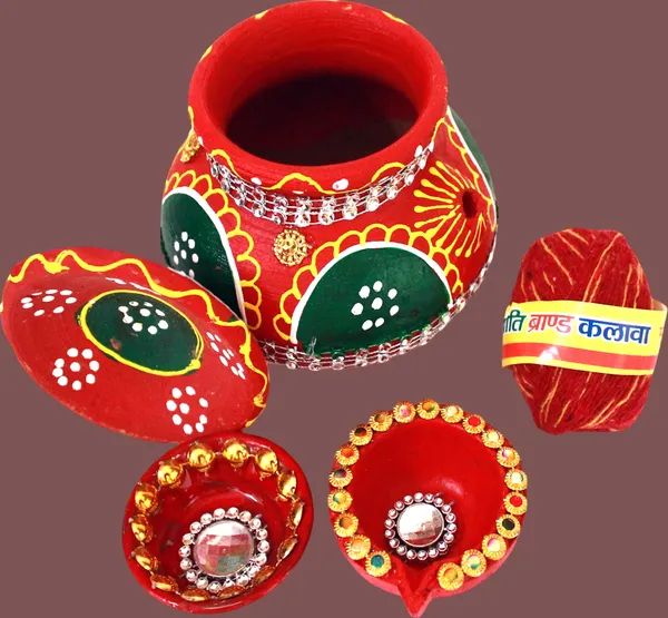 Pack_Of_4_Multicolor_Earthenware_Pooja_Thali_Set
