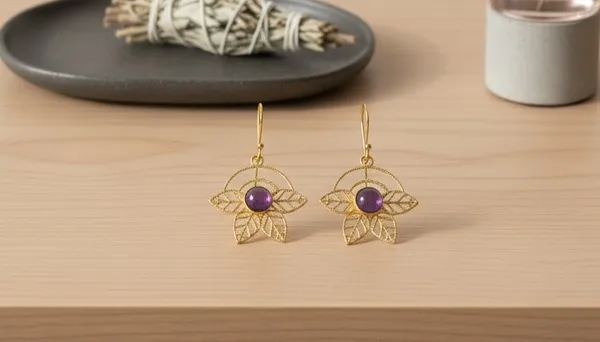 Amethyst_Leaves_Earrings