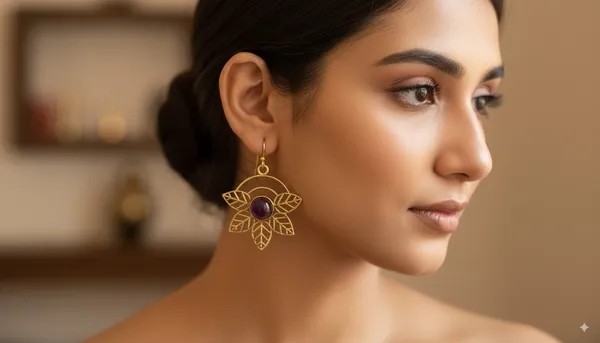 Amethyst_Leaves_Earrings