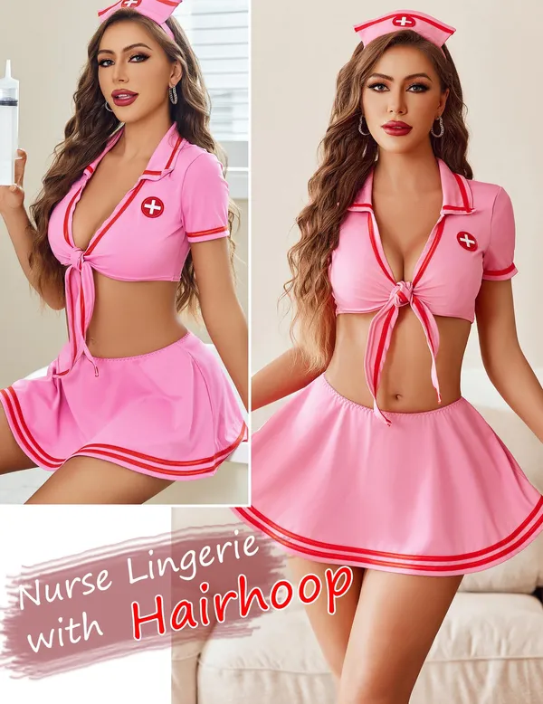 Pink_Tietop_And_Mini_Pleated_Skirt_Roleplay_Set_Nurse_Lingerie_Costume_For_Women