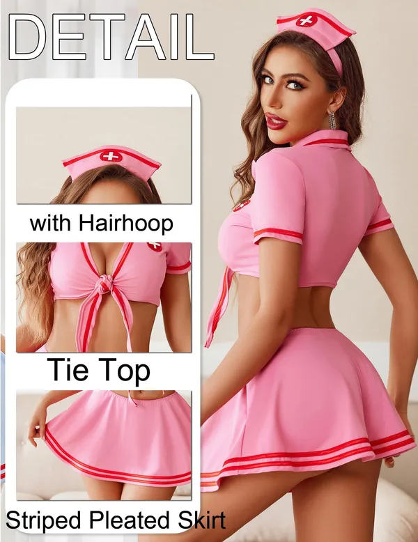 Pink_Tietop_And_Mini_Pleated_Skirt_Roleplay_Set_Nurse_Lingerie_Costume_For_Women