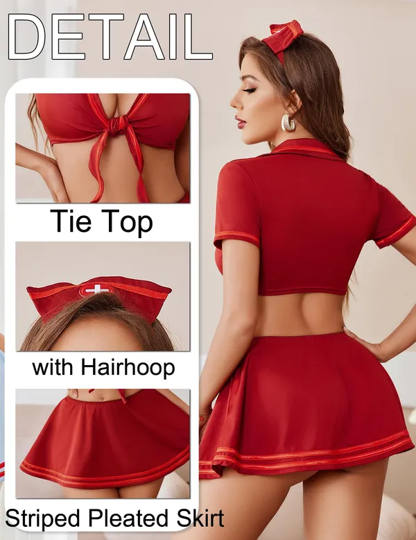 Red_Tietop_And_Mini_Pleated_Skirt_Roleplay_Set_Nurse_Lingerie_Costume_For_Women