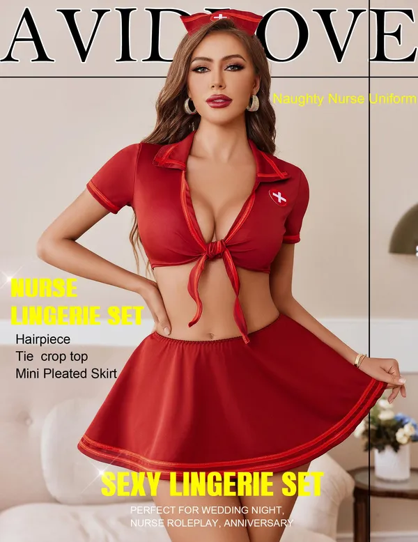 Red_Tietop_And_Mini_Pleated_Skirt_Roleplay_Set_Nurse_Lingerie_Costume_For_Women