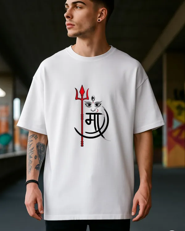 MAA'_Durga_Puja_Edition_OversizeWhite_Tees