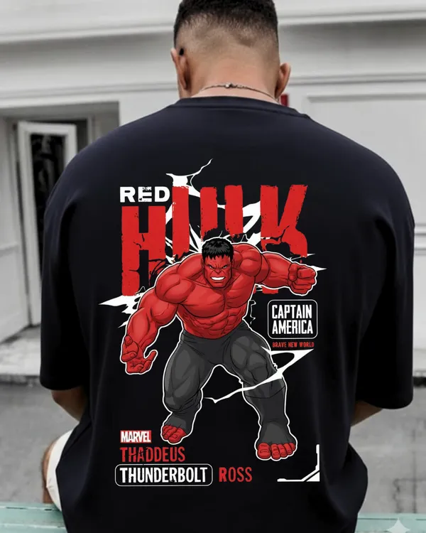 Angery_Red_Hulk_Thunderbold_Black_Oversize_Tees