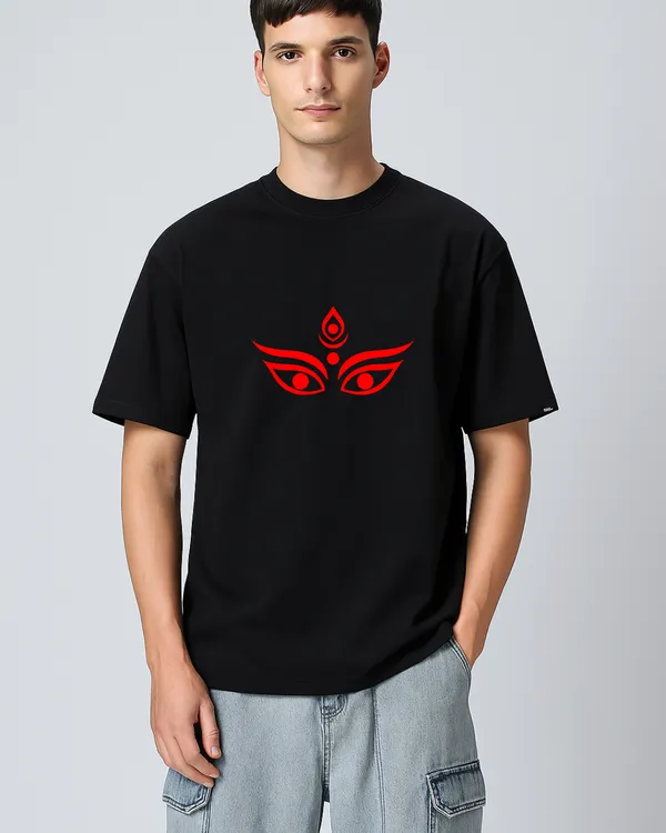 Durga_Puja___Black_Edition_oversize_Tees