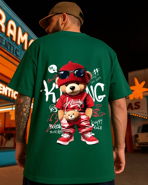 Chill_Vibe_Bear_Edition_Bottle_Green_Oversize_Tee