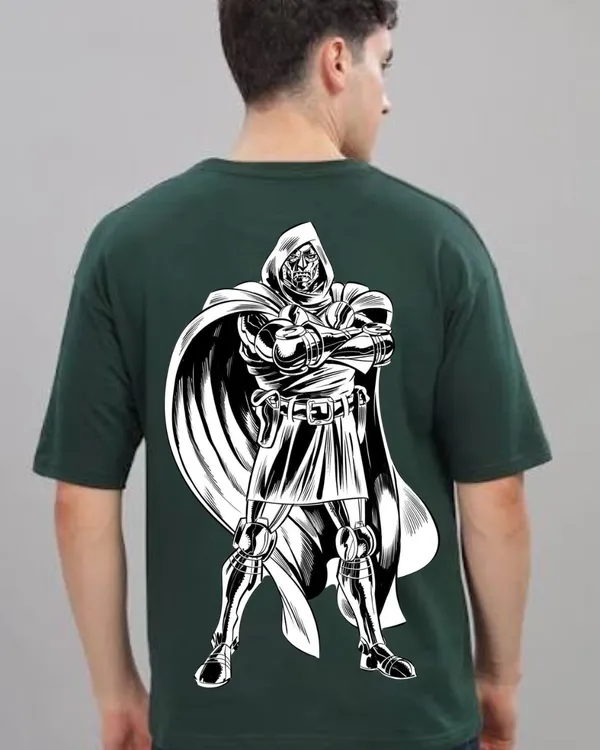 Classic_Doctor_Doom_Comic_Oversized_Green_T-Shirt
