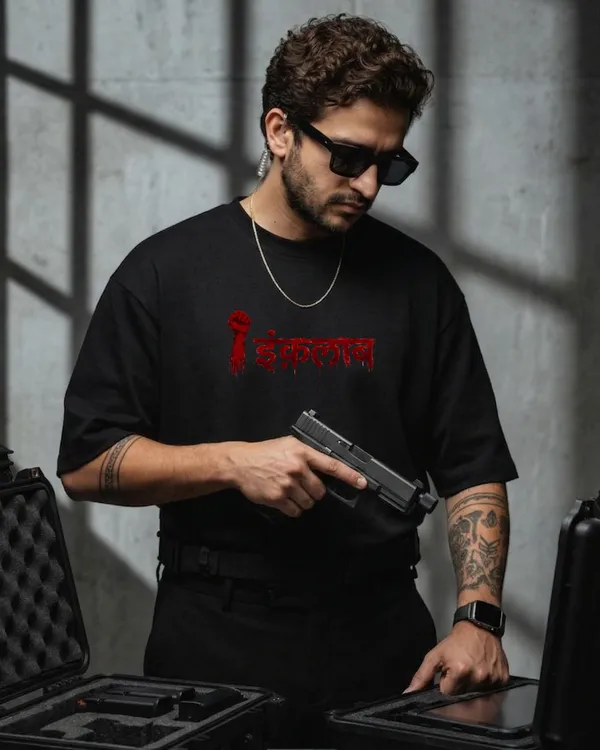 Bhagat_Singh_Inquilab_Edition_Oversize_Black_Tees