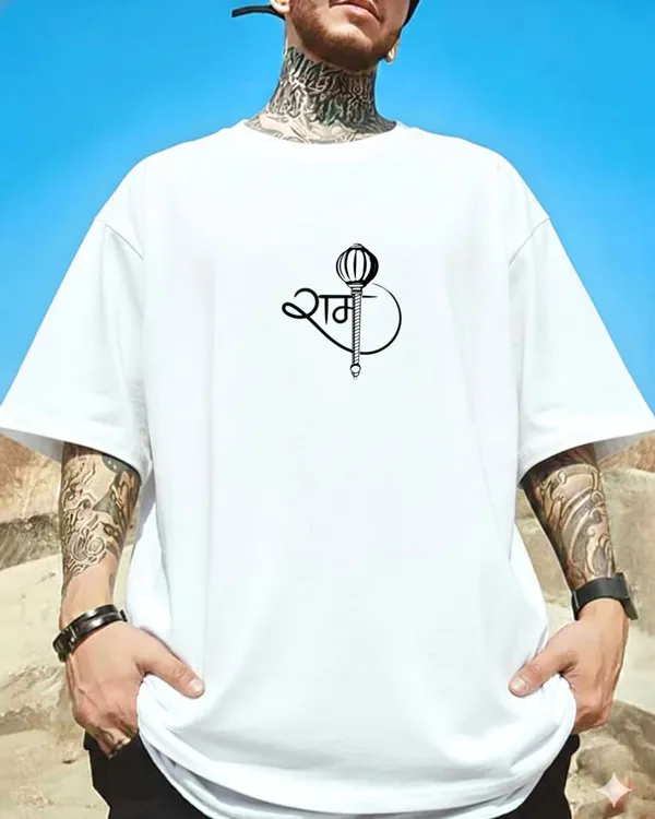 Gadda_Dhari_Hanuman_Oversize_White_Tees