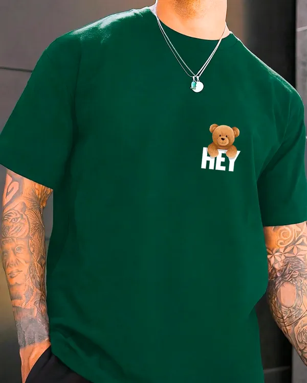 Chill_Vibe_Bear_Bottle_Green_Oversize_Tees