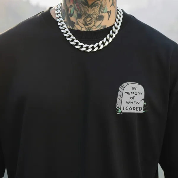 In_Mermory_Of--_Overszie_Black_Tee