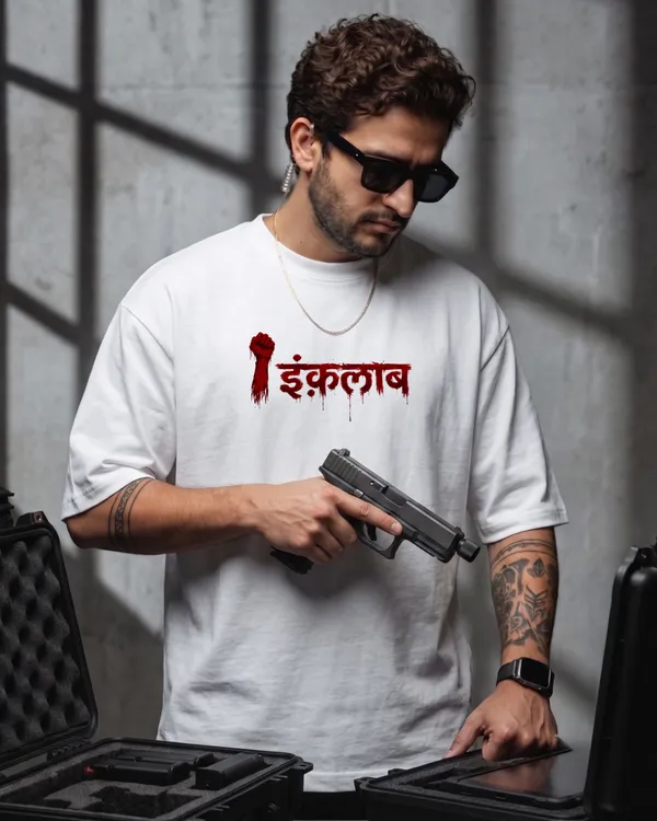 Inquilab_Oversized_White_T-Shirt_|_Inspired_by_Bhagat_Singh