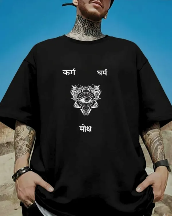 Mystic_Eye_&_Cosmic_Evolution_Spiritual_oversize_BlackTee