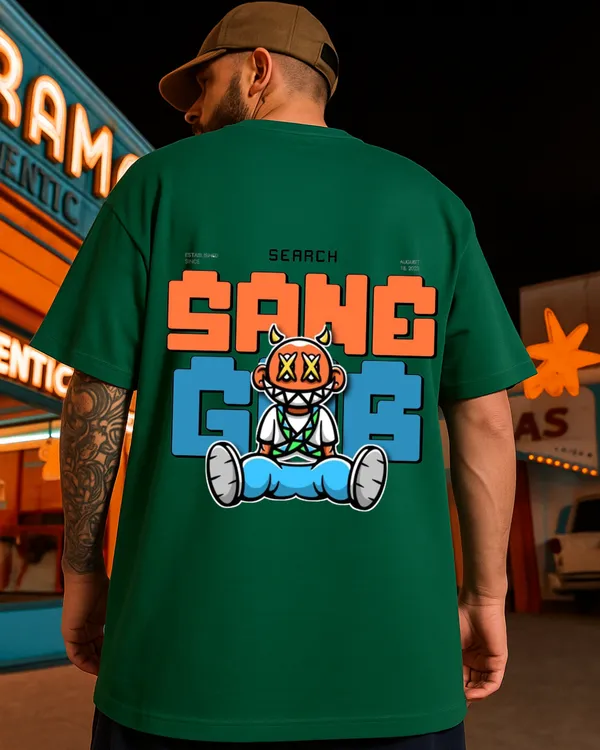 Street_Style_Bottle_Green__Oversize_Tshirt