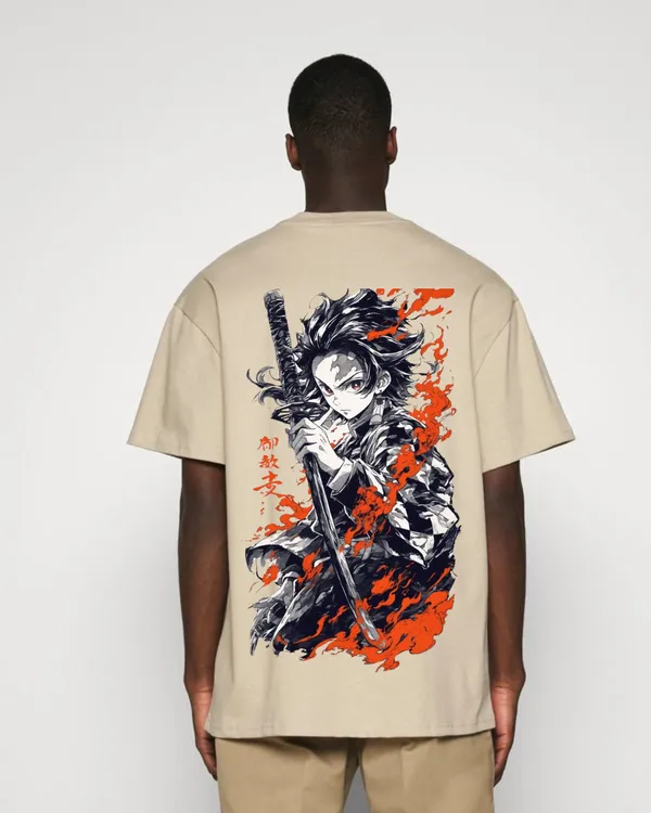 Beige_Kimetsu_No_Yaiba_Oversize_Tee