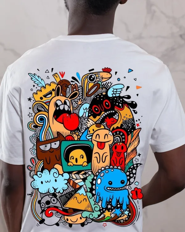 White_Doodle_Vibes_Wear_Your_Imagination_Oversize_Tee