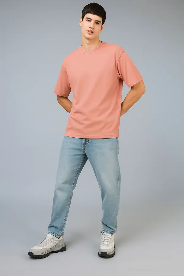 Pink_Dusty_Peach_Limited_Edition_Oversized_Plain_T-Shirt