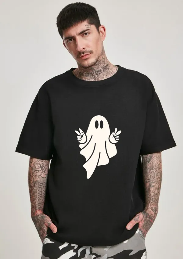 Black_Ghost_Vibes_Chill_Spirit,_Big_Peace_Oversize_Tee