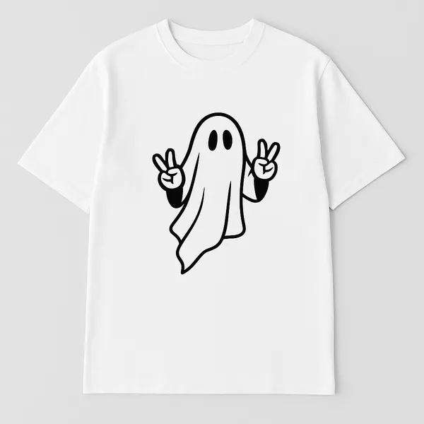 White_Ghost_Vibes_Chill_Spirit,_Big_Peace_Oversize_Tee
