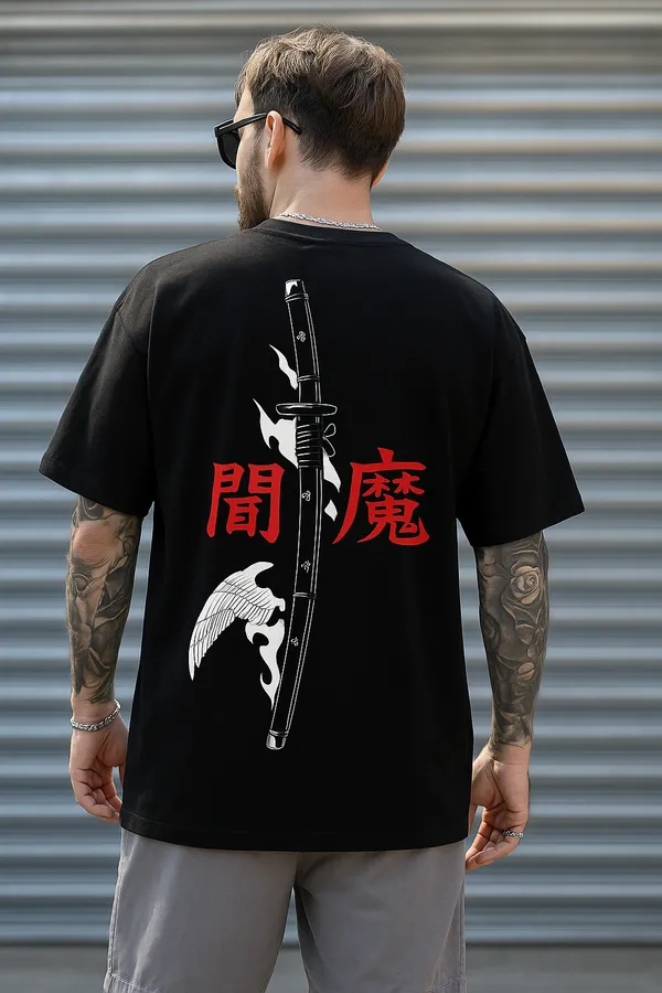 Black_Zangetsu_Sword_Anime_Oversize_Tee