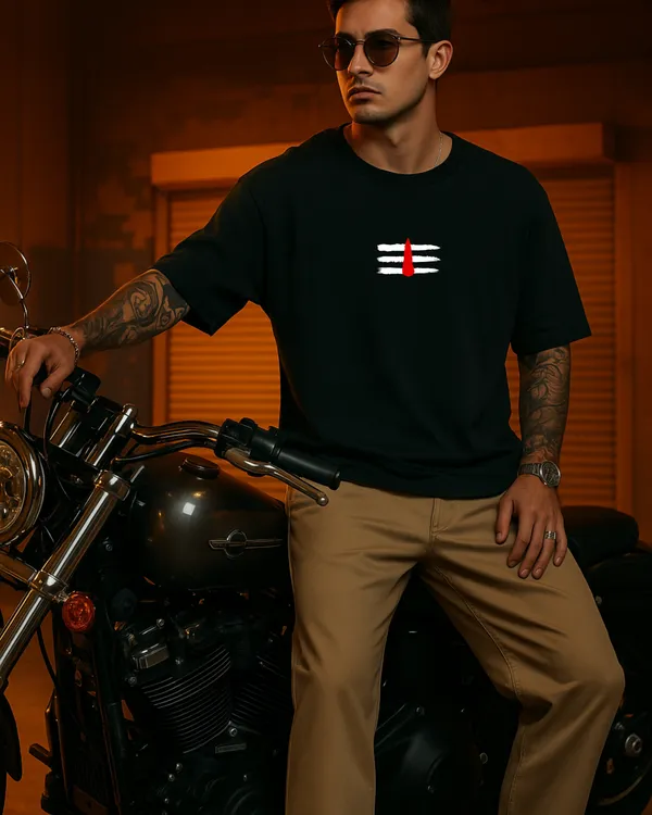 Black_Haricane_Lifestyle_The_Meditative_Warrior:_Lord_Hanuman_Oversized_Printed_T-Shirt