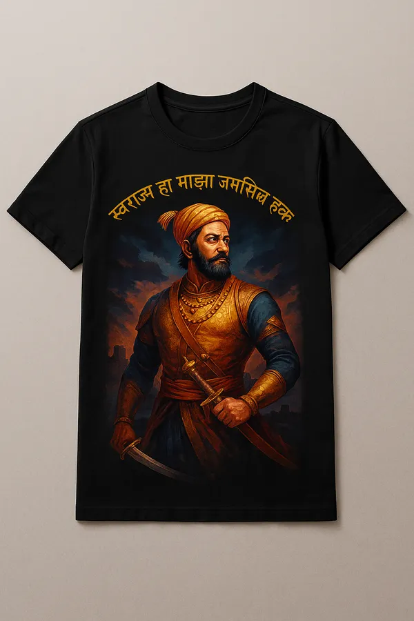 Black__chatrapati_shivaji_maharaj__Edition_Oversize_Tee
