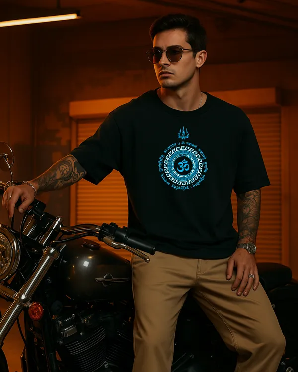 Black_Mythological_Edition(Neon_Front)_Oversized_Printed_T-Shirt
