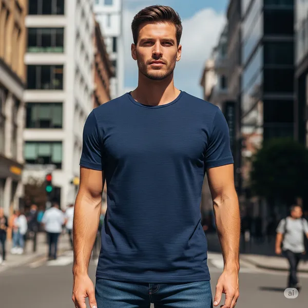 Navy_Classic_Short_Sleeves_Round_Neck_T-Shirt