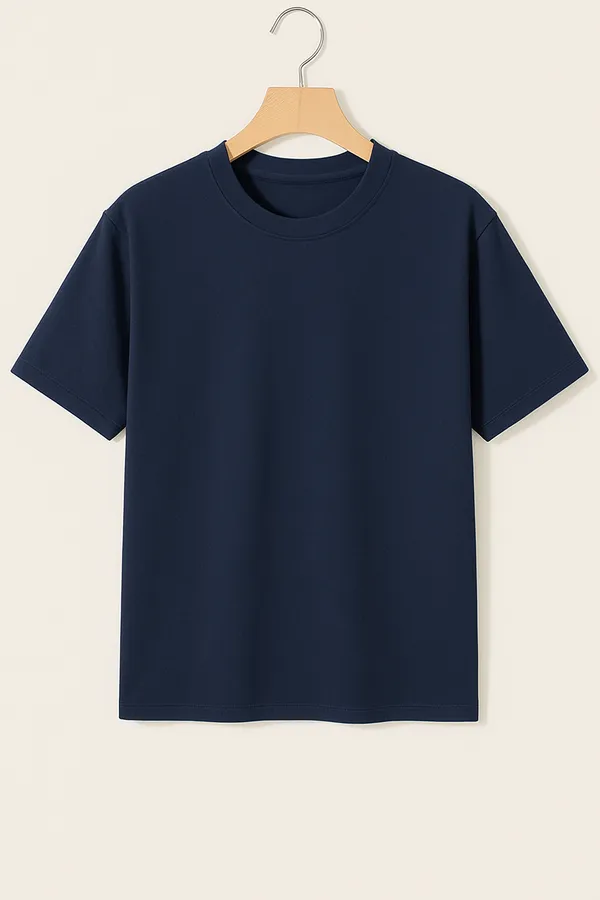 Navy_Classic_Short_Sleeves_Round_Neck_T-Shirt