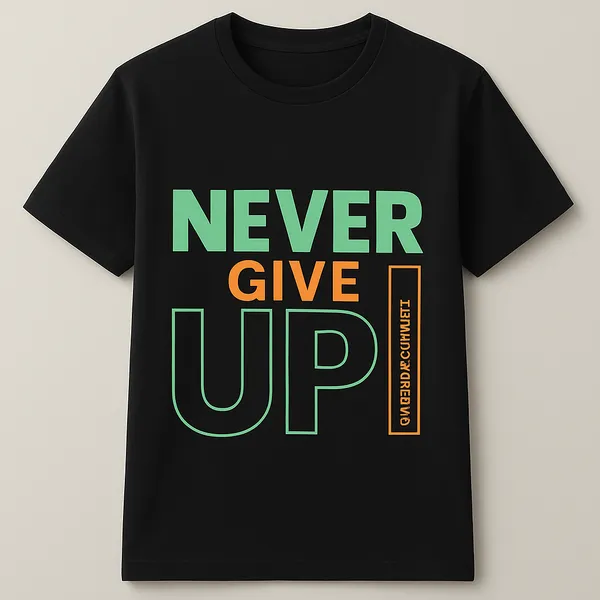 Black_Never_Give_Up_Motivation_In_Motion"_Oversize_Tee